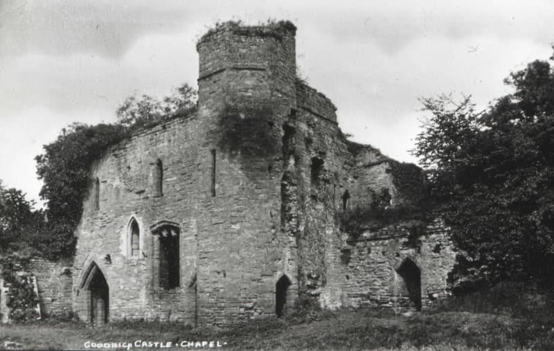 Goodrich Castle chapel in Goodrich, Gloucestershire