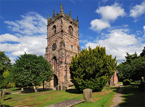 St Peter's Church in Prestbury, Cheshire