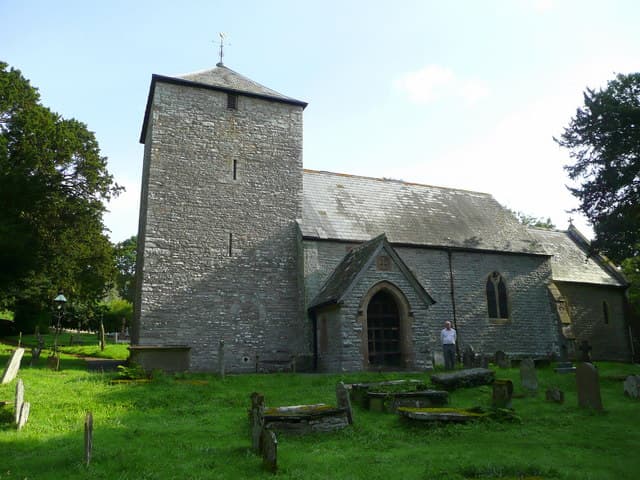 St Maelog's Church in Llanddew, Powys