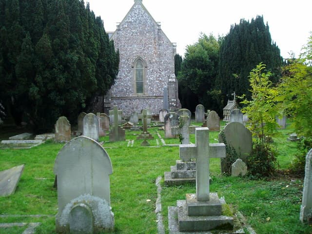 Gateway And Chapels Of Broadwater Cemetery, Together With Tombs Of Richard Jefferies,(Near Middle Of Cemetery) And Wh Hudson (On South Side) in Worthing, West Sussex