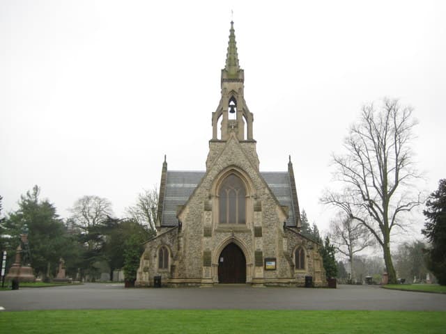 Anglican Chapel, East Finchley Cemetery in London, Greater London