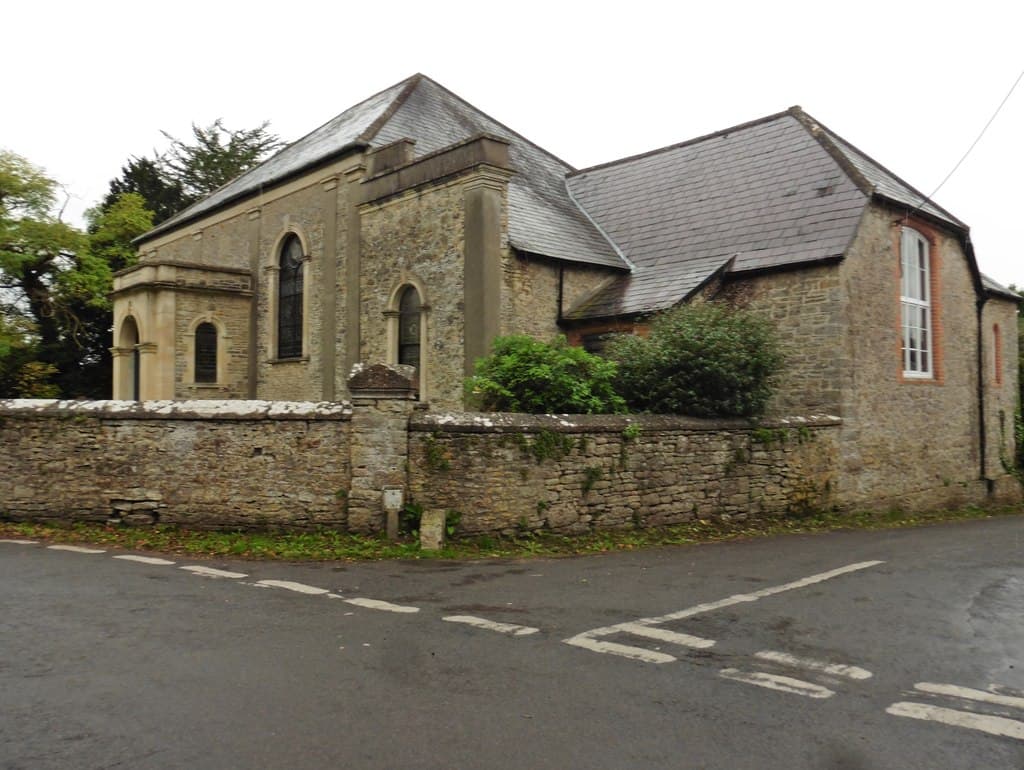 Methodist Church, Forecourt Wall, Gate Piers, Gates And Lamp Overthrow in Wedmore, Somerset