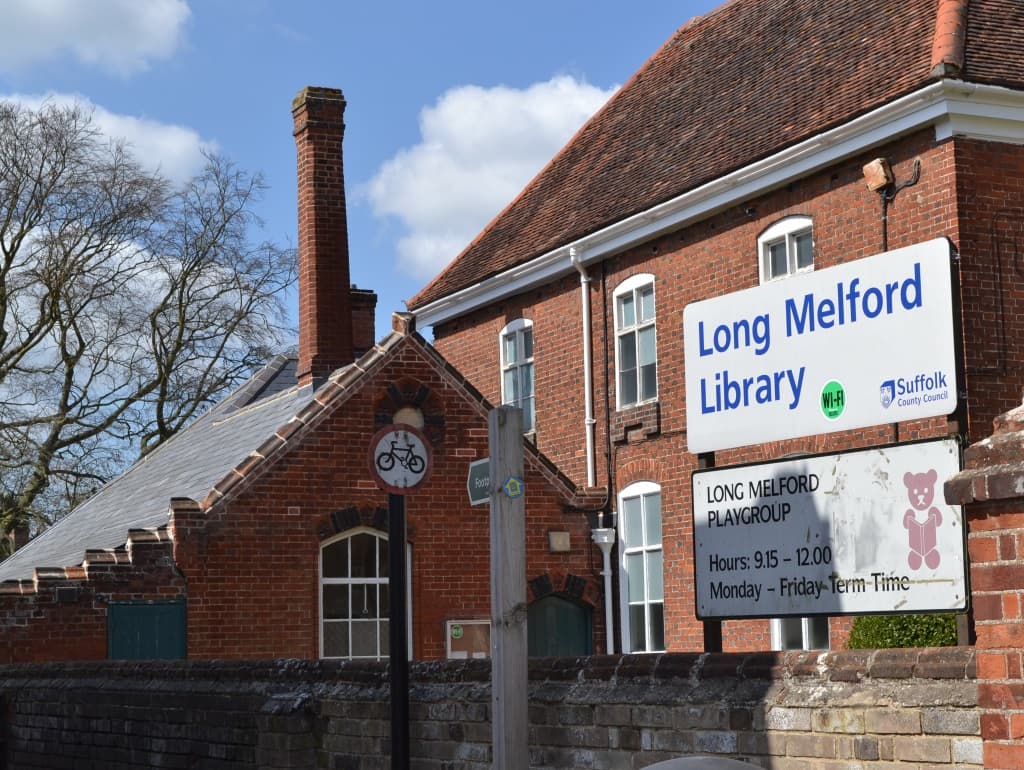 Long Melford Library in Sudbury, Suffolk