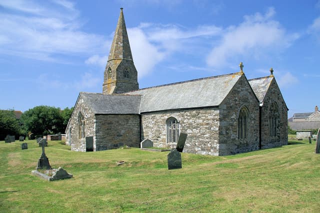 Church of St Cubert in Crantock, Cornwall