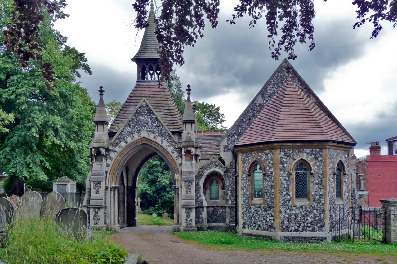 Chapel At Rosary Cemetery in Norwich, Norfolk