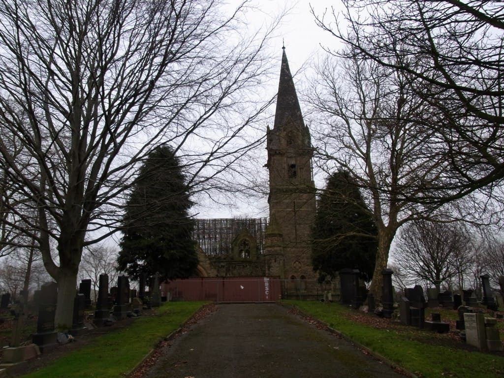 Cemetery Chapel At Phillips Park Cemetery in Manchester, Greater Manchester