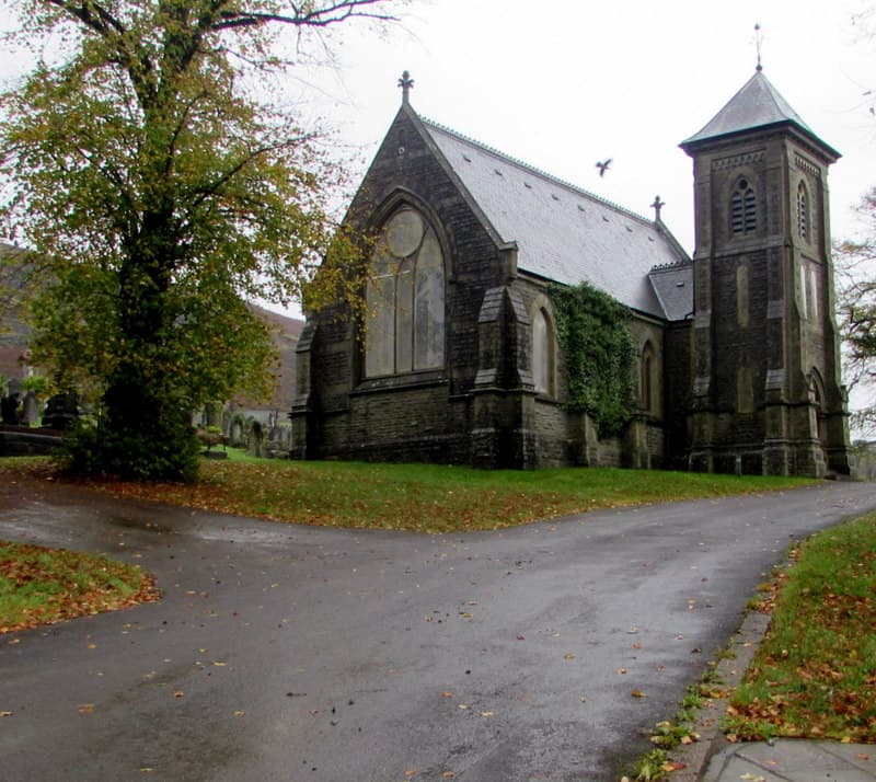 Trealaw Cemetery Chapel in Tonypandy, Rhondda Cynon Taf