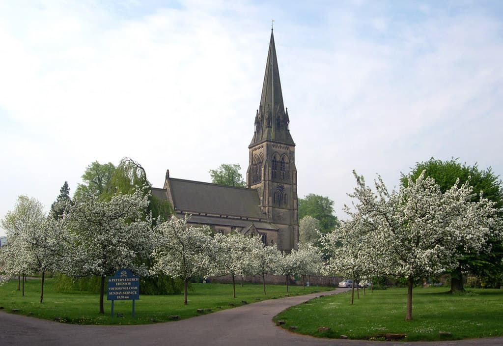 Church of St Peter, Edensor in Matlock, Derbyshire
