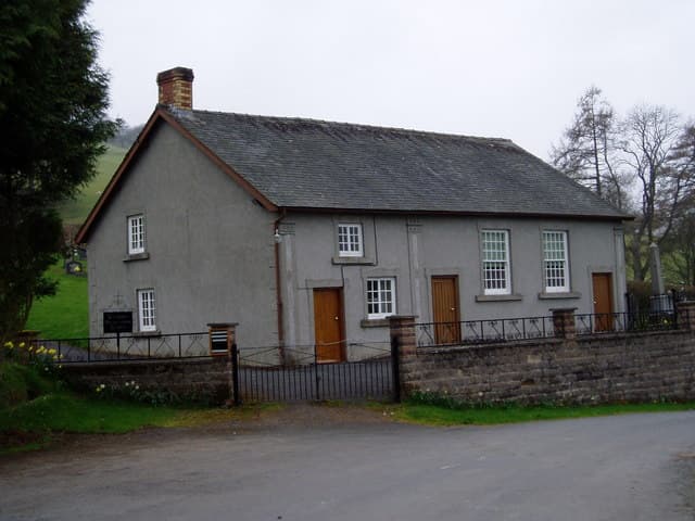 Sychnant Presbyterian Church and vestry in Saint Harmon, Powys