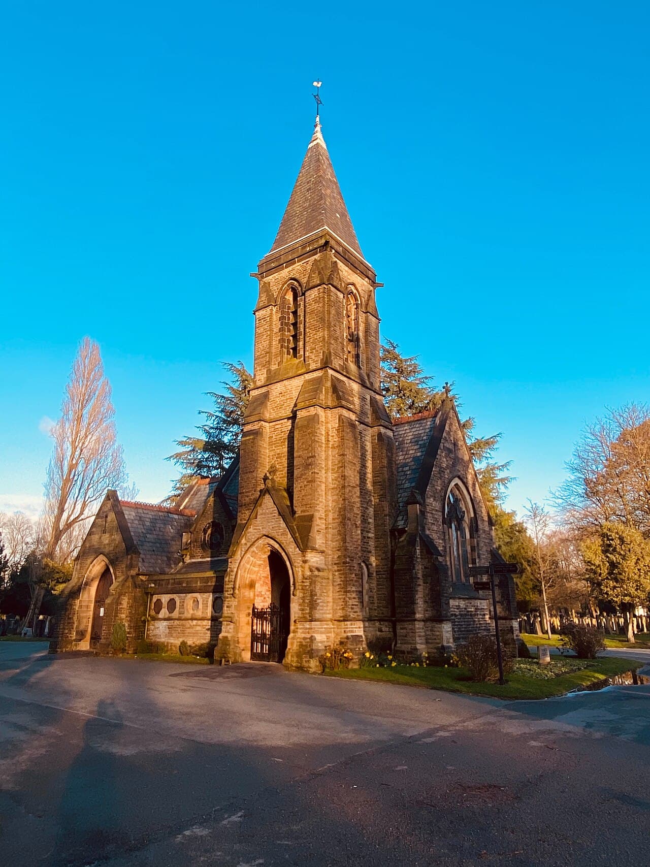 Church of England Chapel In Manchester Southern Cemetery in Manchester, Greater Manchester