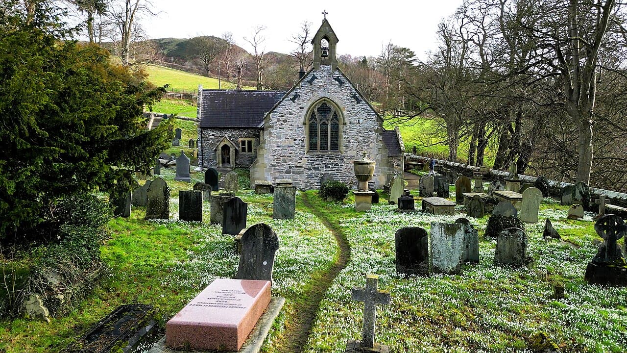 St Tysilio's Church in Llangollen, Denbighshire