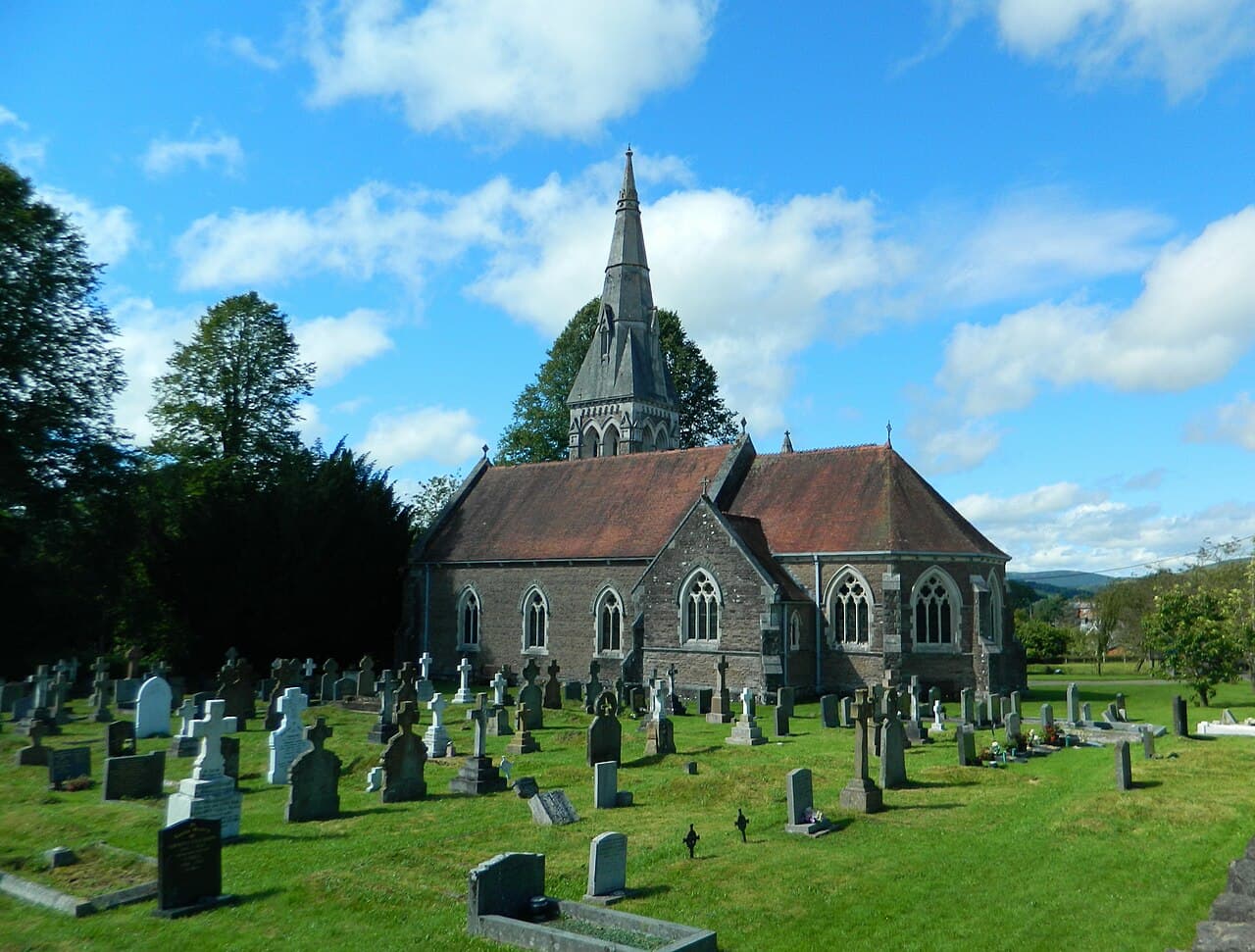 Church of All Saints in Llanyre, Powys