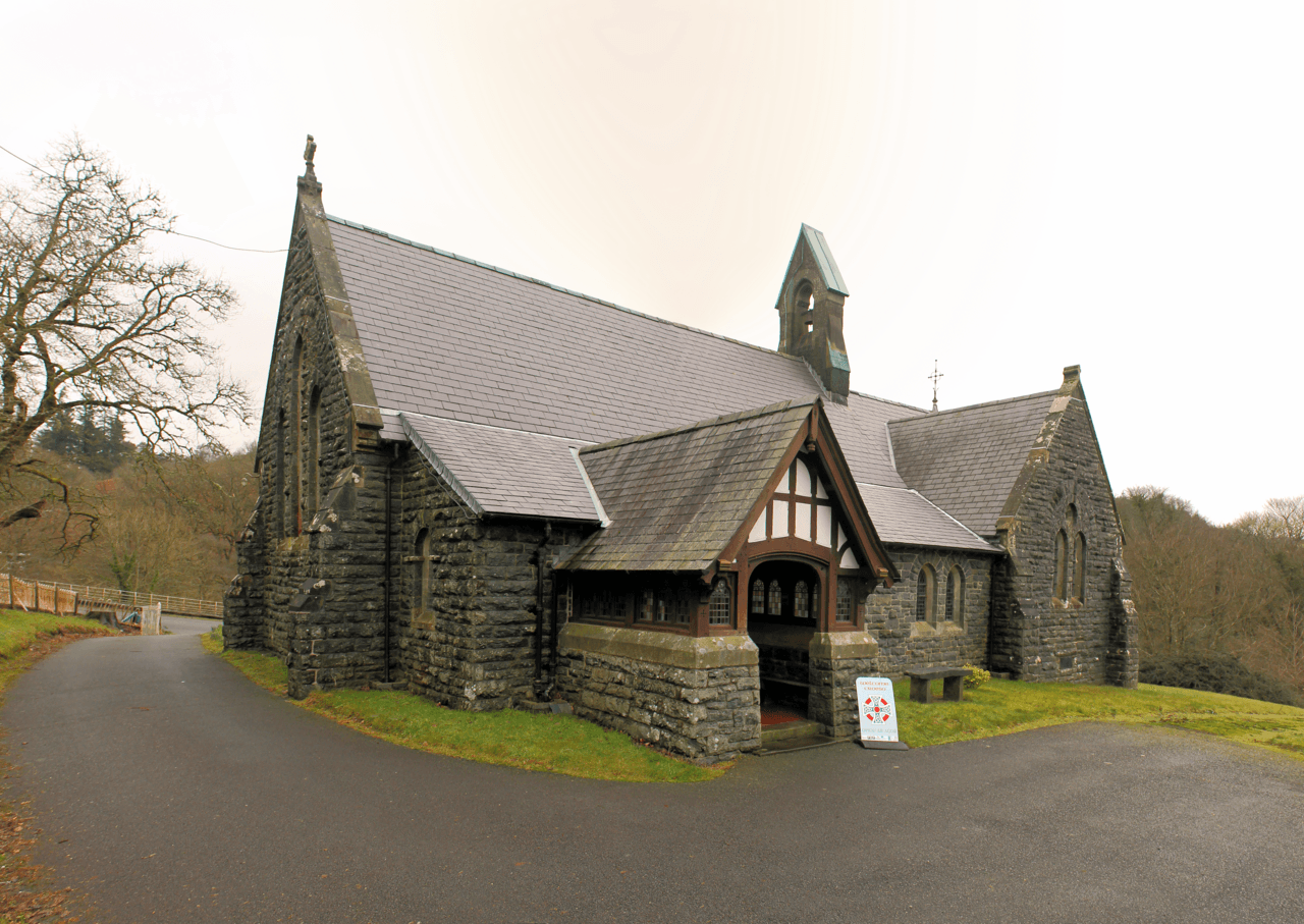 St Wddyn's Church in Llanwddyn, Powys