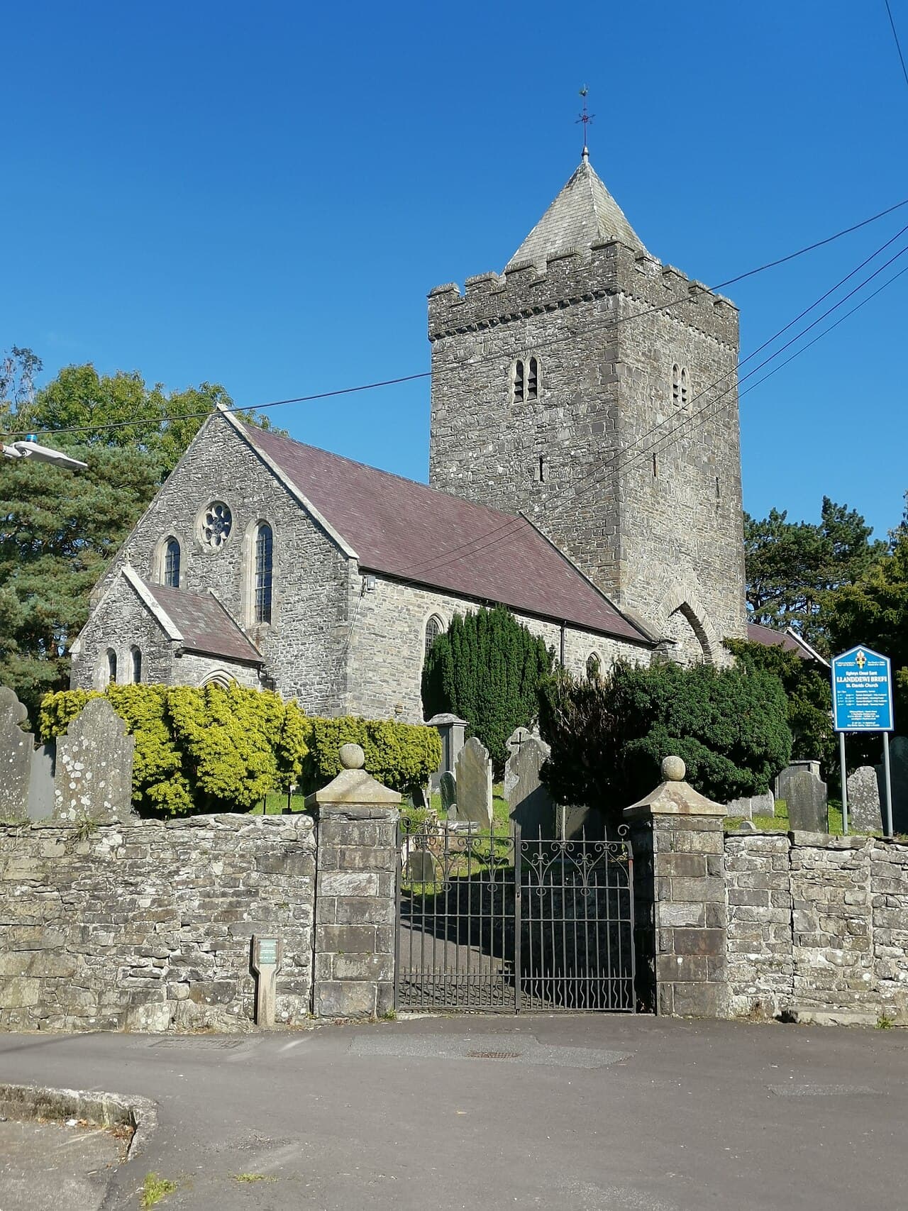 St David's Church in Llanddewi Brefi, Ceredigion