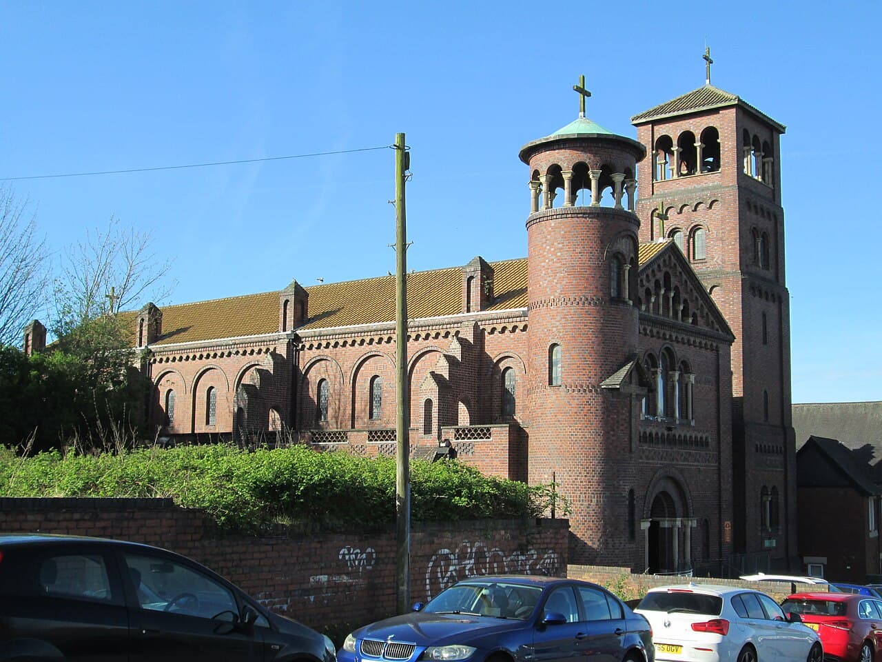 Roman Catholic Church of St Joseph, Front Walls and Steps in Tunstall, Staffordshire