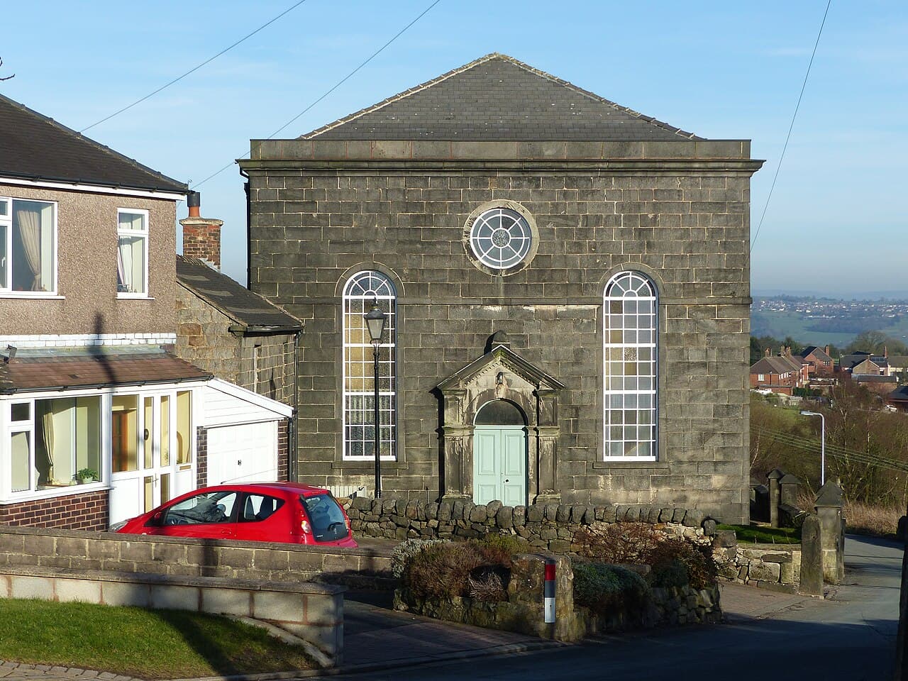 Mow Cop Weslyan Chapel and Manse in Stoke-on-Trent, Staffordshire