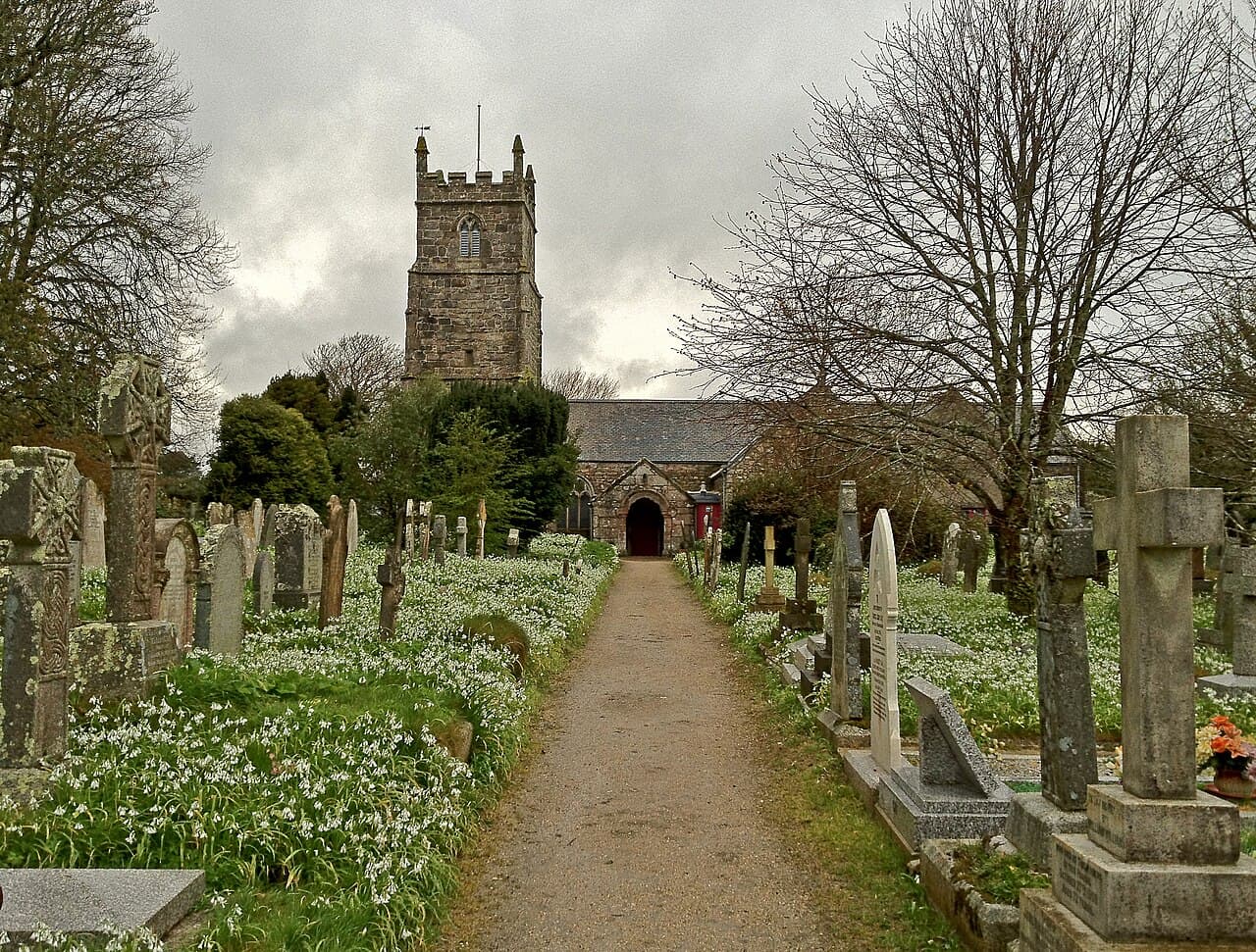Church of Saint Budock in Falmouth, Cornwall