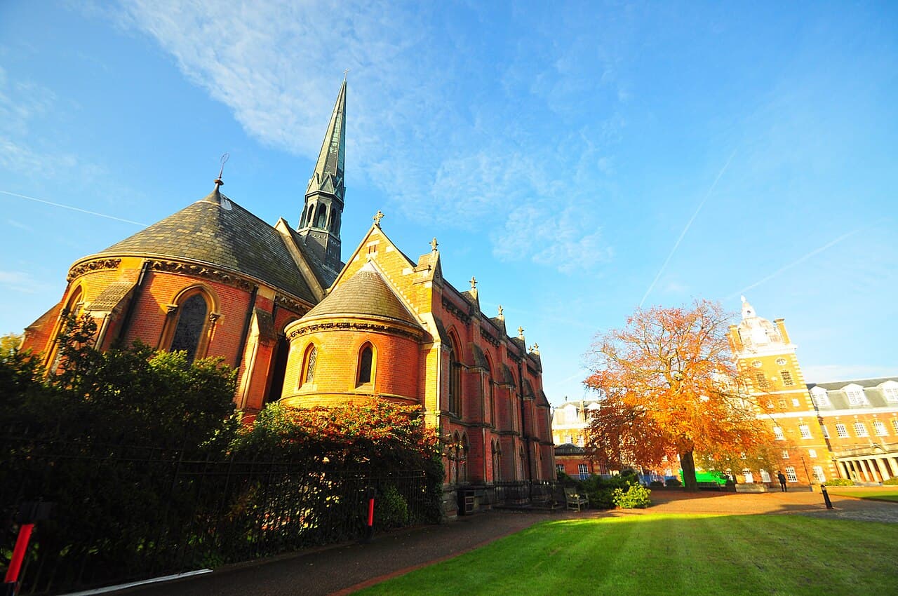 Chapel At Wellington College With Porch Colonnade And Gateway Adjoining West End in Crowthorne, Berkshire