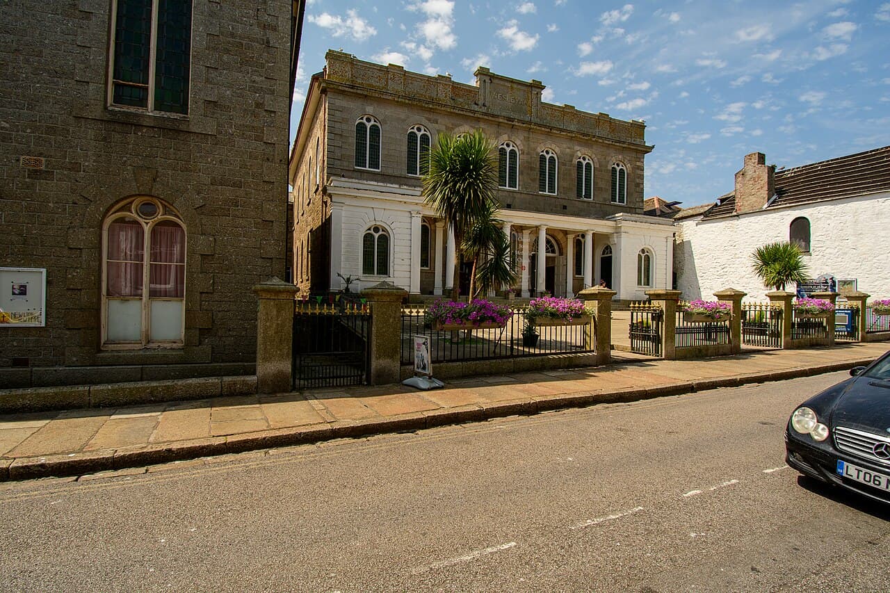 Methodist Church Including Railings in Penzance, Cornwall