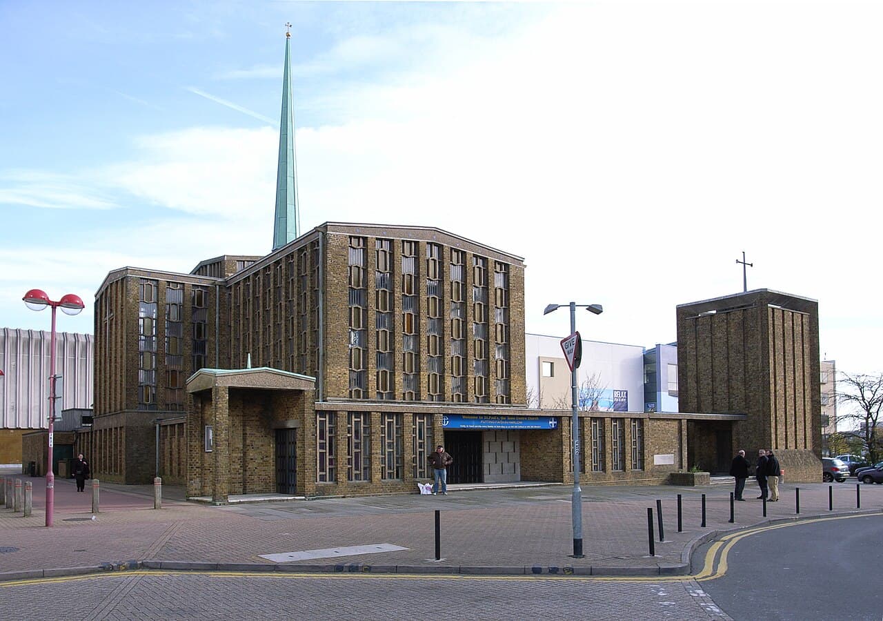 Church of St Paul Including Attached Bell Tower, Church Hall, Flat Raised Pavement And Steps in Harlow, Essex