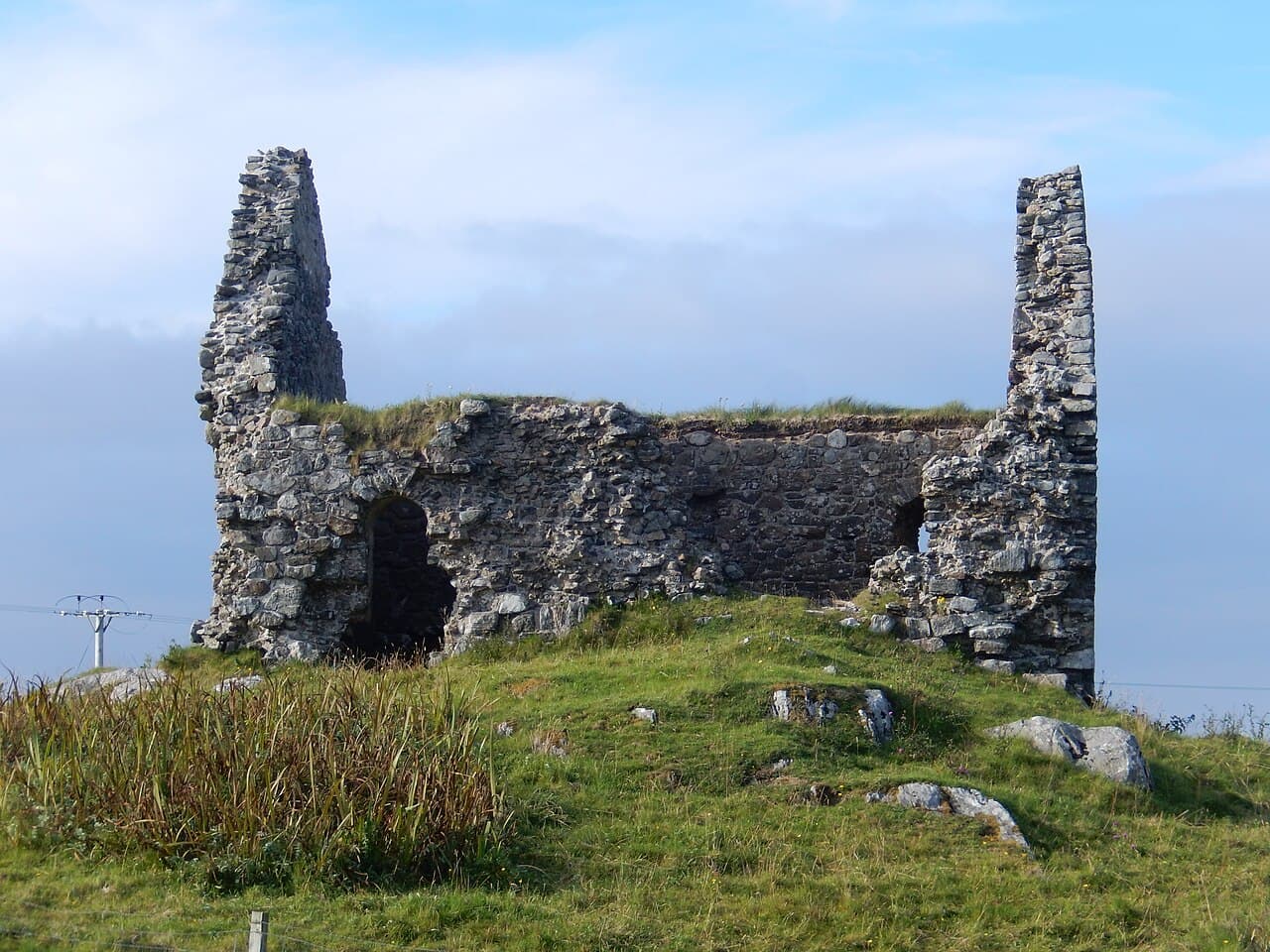 Kirkapol, chapel and cross-incised rocks 300m NW of Lodge Hotel, Tiree in Isle of Tiree, Argyll and Bute