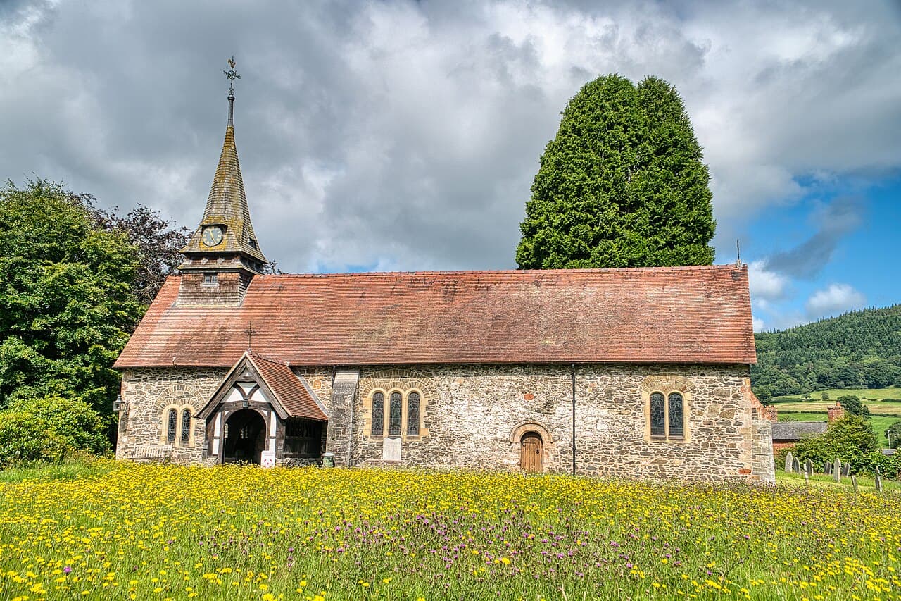 St Garmon's Church in Llanfechain, Powys