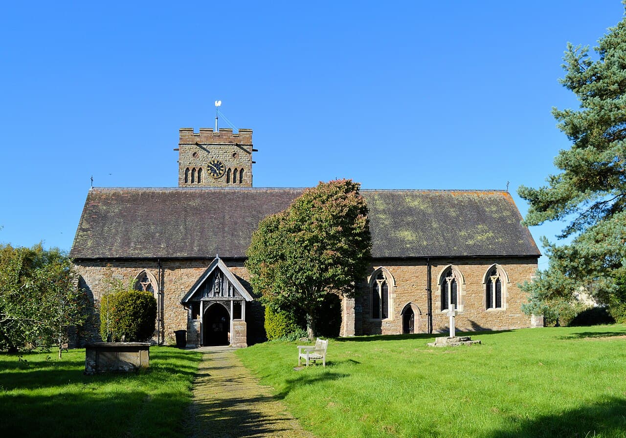 Church of St Cuthbert in Clungunford, Powys