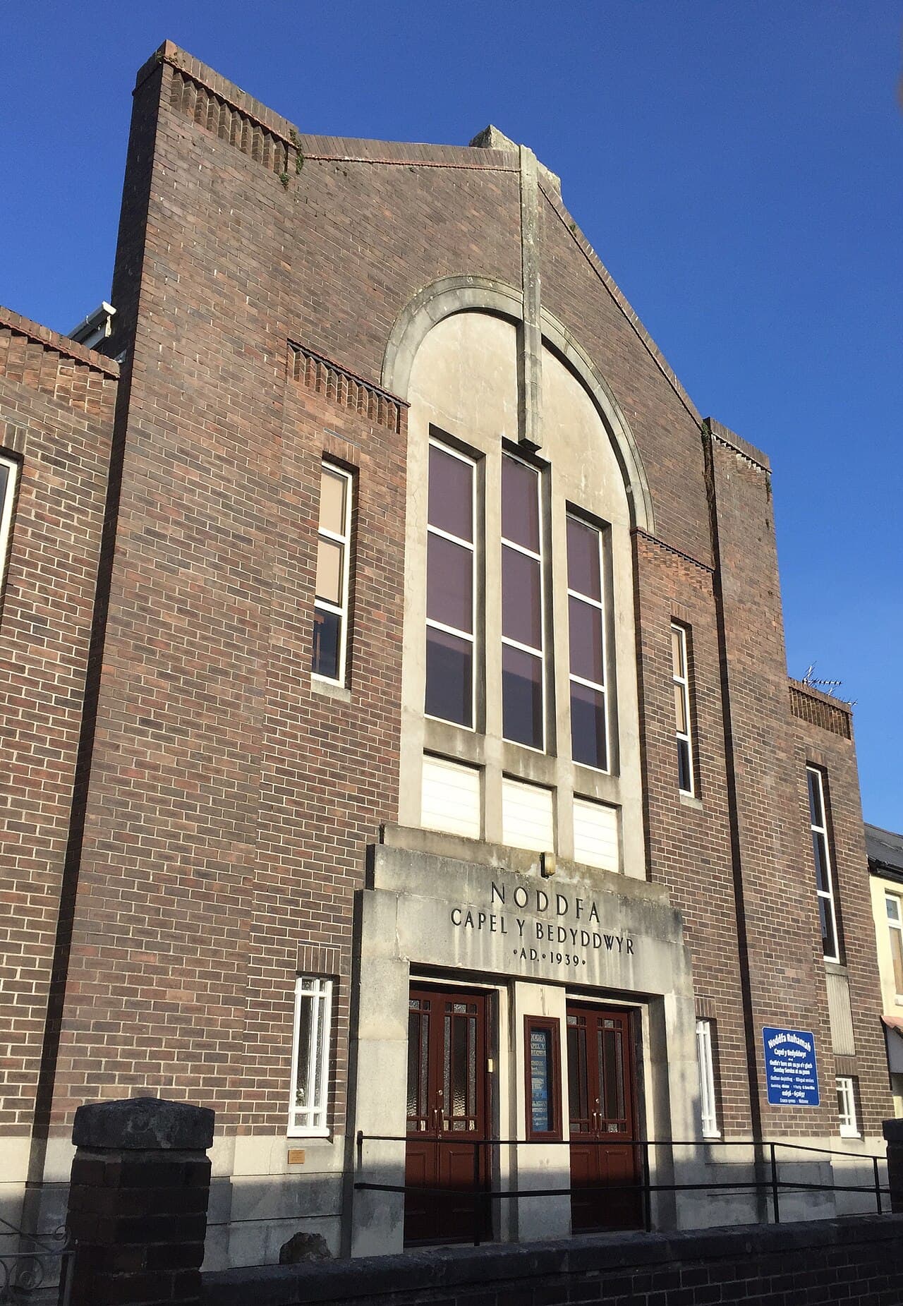 Noddfa Welsh Baptist Chapel Philadelphia Road in Porthcawl, Bridgend