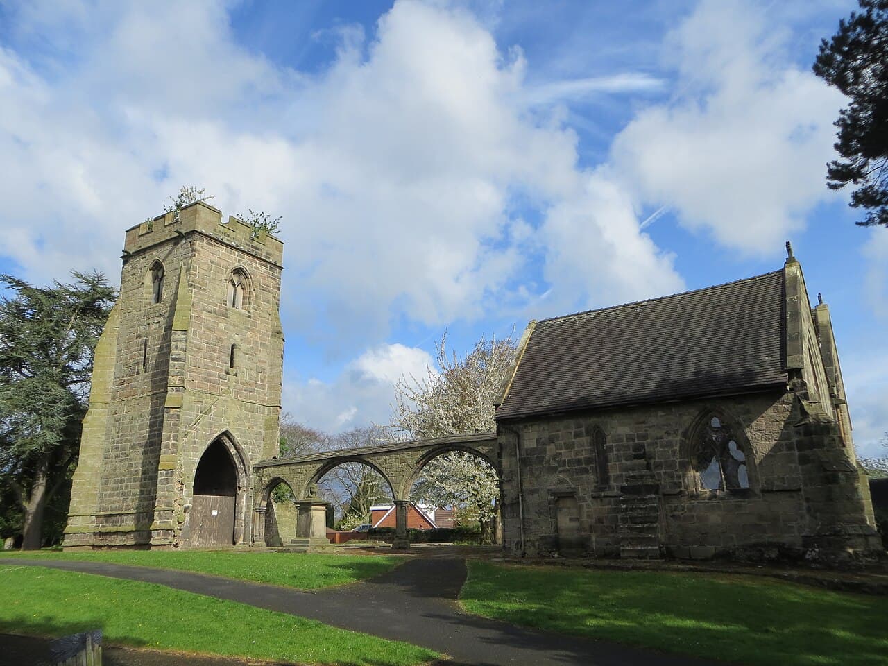 Remains of Old Church of St Augustine in Rugeley, Staffordshire